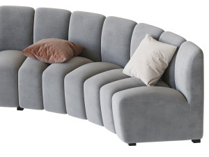 Lando modular curved seat 3D मॉडल
