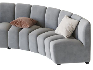 Lando modular curved seat 3D Model