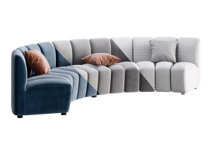 Lando modular curved seat 3D मॉडल