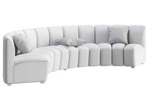 Lando modular curved seat 3D मॉडल