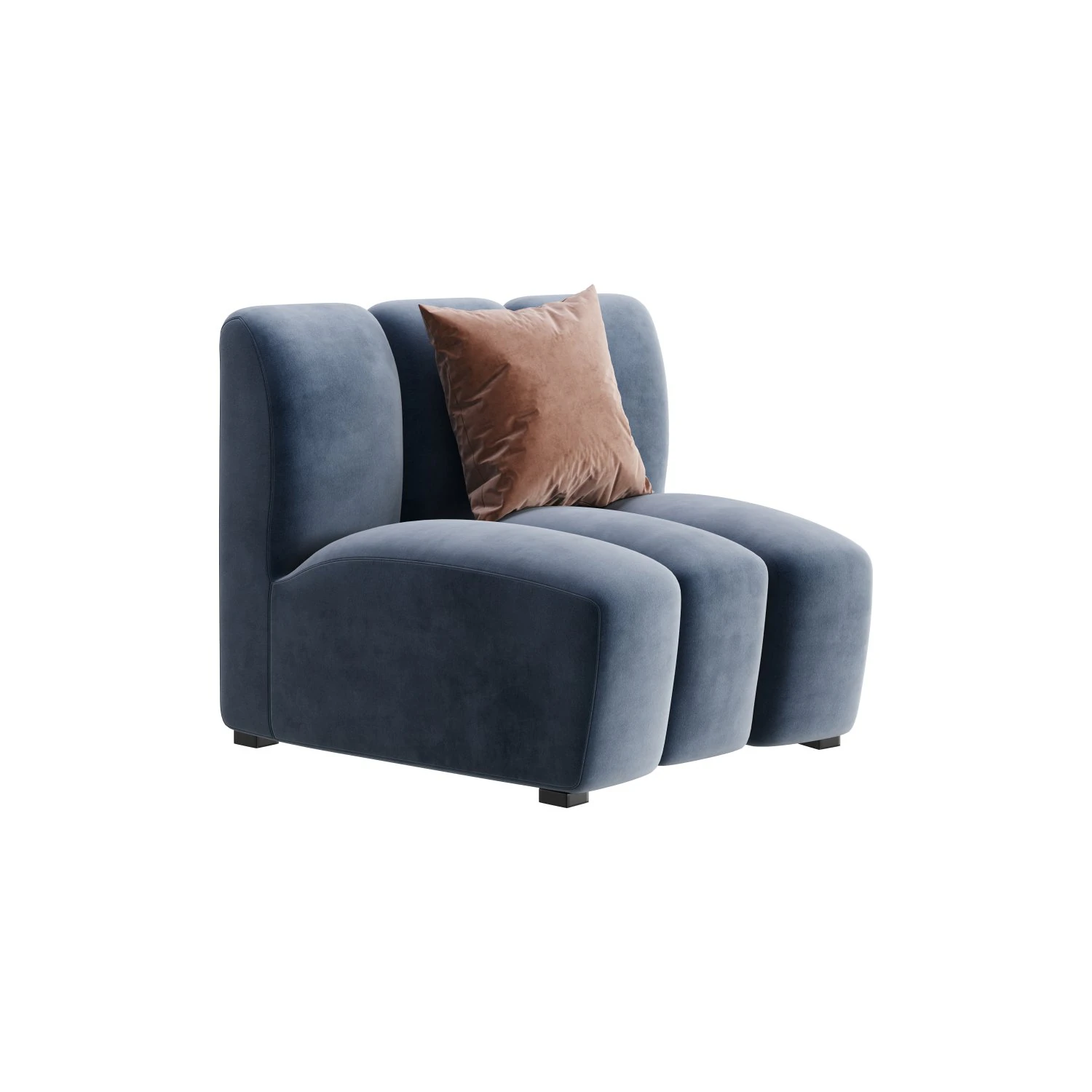 Lando Modular Curved Seat II 3D Model .c4d .max .obj .3ds .fbx .stl .blend
