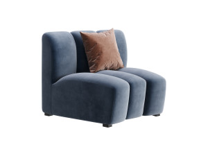 Lando Modular Curved Seat II 3D Model