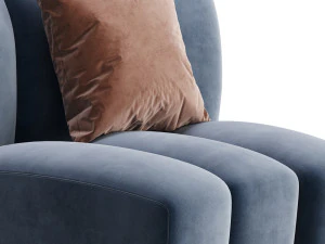 Lando Modular Curved Seat II 3D Model