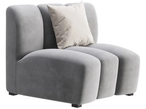 Lando Modular Curved Seat II 3D Model