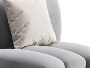 Lando Modular Curved Seat II 3D Model