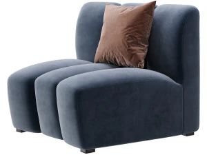 Lando Modular Curved Seat II 3D Model