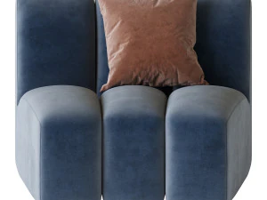 Lando Modular Curved Seat II 3D Model