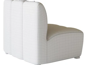 Lando Modular Curved Seat II 3D Model