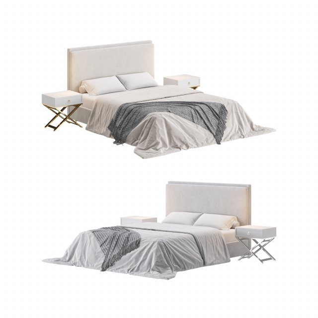 Lennon Bed in Nomad 3D 模型 .c4d .max .obj .3ds .fbx .stl .blend 