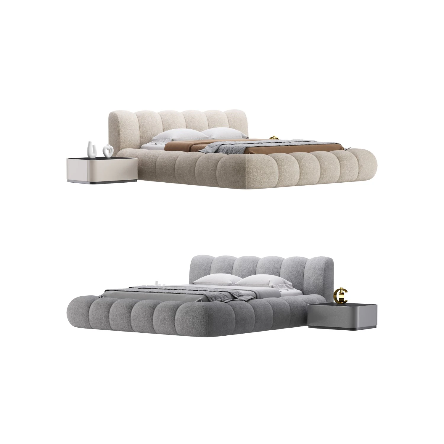 LILY bed 3D Model .c4d .max .obj .3ds .fbx .stl .blend