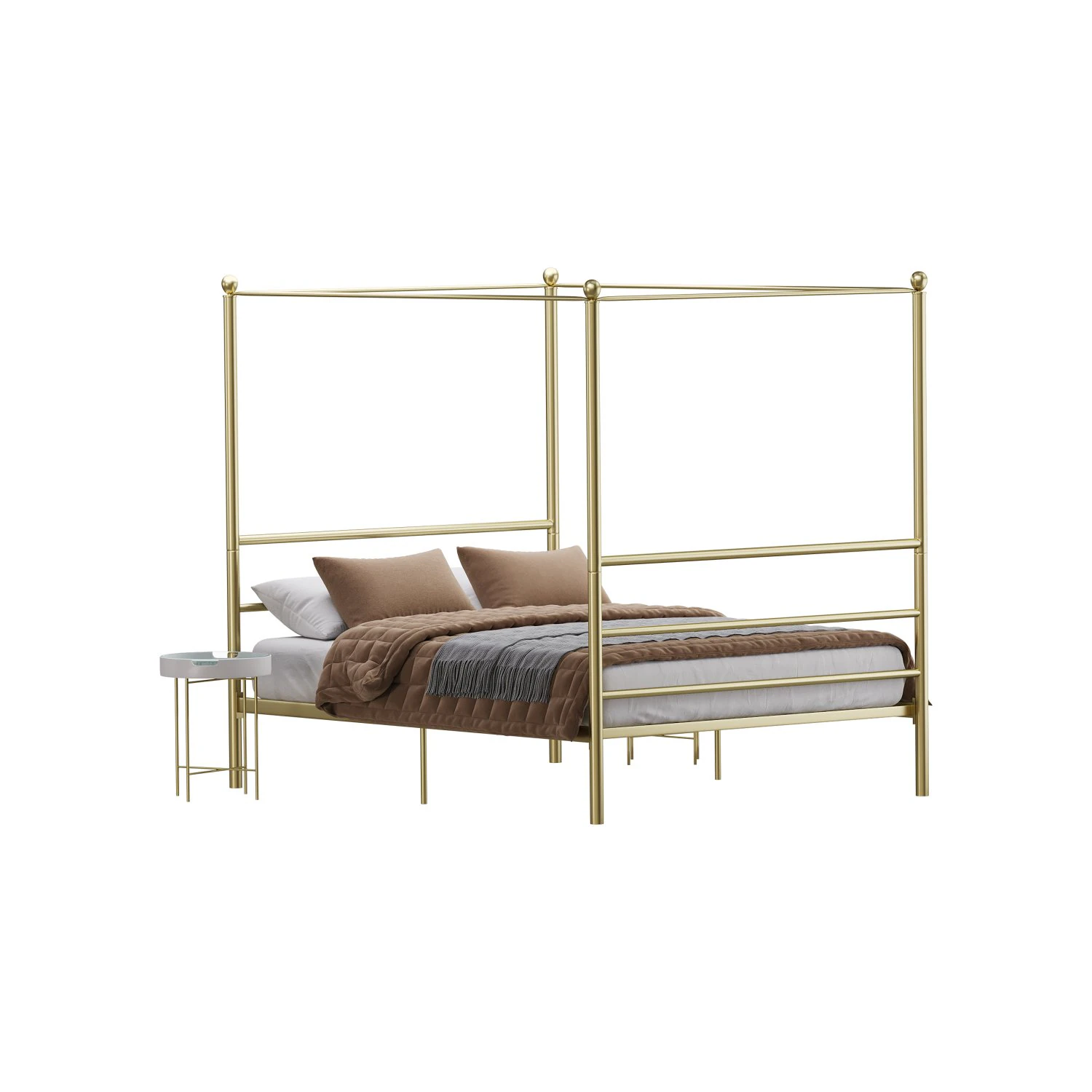 Mainstays Metal Canopy bed 3D Model .c4d .max .obj .3ds .fbx .stl .blend 