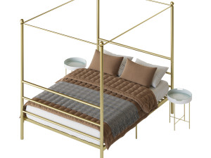 Mainstays Metal Canopy bed Modelo 3D
