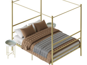 Mainstays Metal Canopy bed Modelo 3D