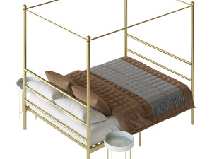 Mainstays Metal Canopy bed Modelo 3D