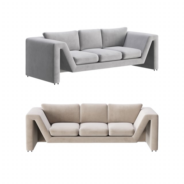 Manu sofa 3D 模型 .c4d .max .obj .3ds .fbx .stl .blend 