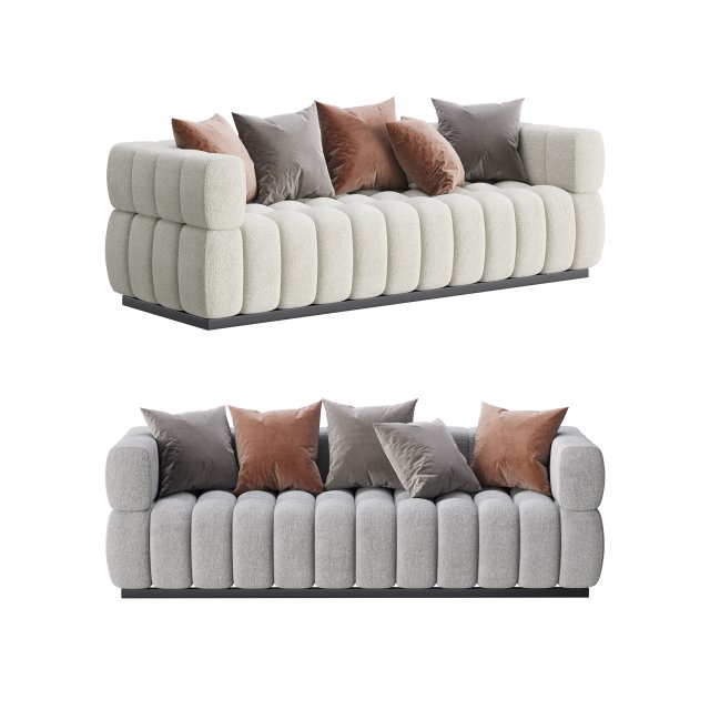 Marat boucle sofa 3D Model .c4d .max .obj .3ds .fbx .stl .blend 