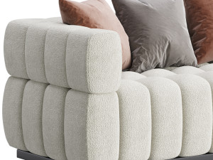 Marat boucle sofa 3D Model