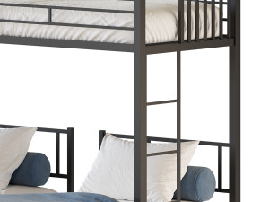 Metal Triple Bunk Beds 3D Model