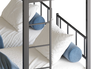 Metal Triple Bunk Beds 3D Model