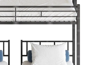 Metal Triple Bunk Beds 3D Model