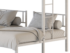 Metal Triple Bunk Beds 3D Model