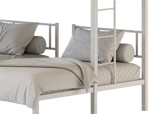 Metal Triple Bunk Beds 3D Model