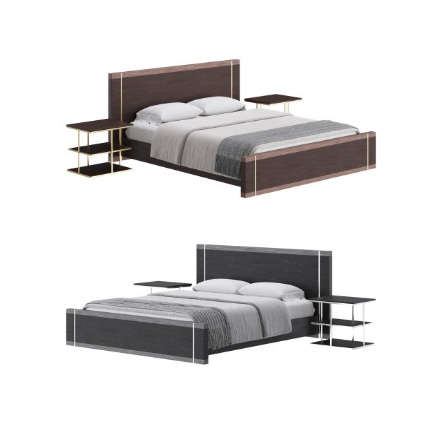 Mihaela bed 3D Model .c4d .max .obj .3ds .fbx .stl .blend 