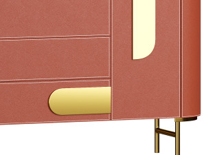 Modern Metal Sideboard Credenza 3D मॉडल