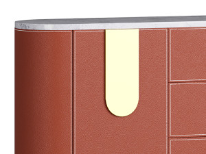 Modern Metal Sideboard Credenza 3D मॉडल