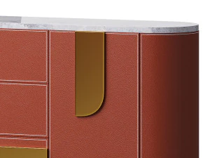 Modern Metal Sideboard Credenza 3D Model