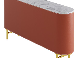 Modern Metal Sideboard Credenza 3D मॉडल