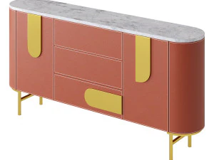 Modern Metal Sideboard Credenza 3D Model