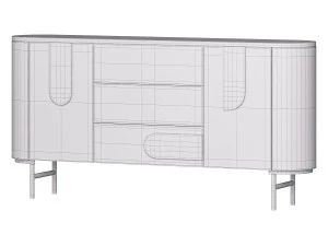 Modern Metal Sideboard Credenza 3D Model