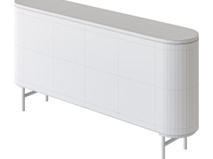 Modern Metal Sideboard Credenza 3D मॉडल