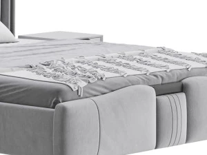 Modern Kanatlı Yatak 3D Model