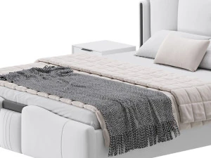 Modern Kanatlı Yatak 3D Model