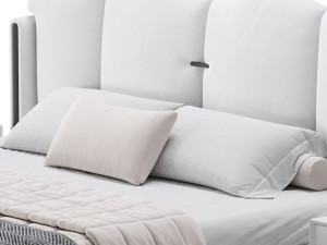 Modern Wingback Bed Modelo 3D