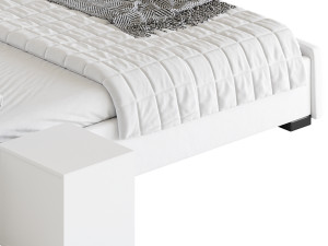 Modern Wingback Bed Modelo 3D