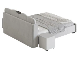 Modern Kanatlı Yatak 3D Model