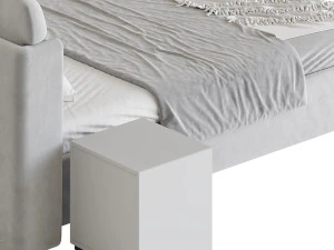 Modern Kanatlı Yatak 3D Model