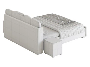 Modern Kanatlı Yatak 3D Model