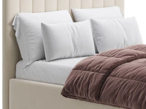 Owen Upholstered Ottoman Bed 3D Model