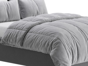 Owen Upholstered Ottoman Bed 3D Модель