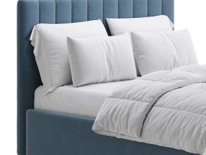 Owen Upholstered Ottoman Bed 3D Model