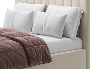 Owen Upholstered Ottoman Bed 3D Модель