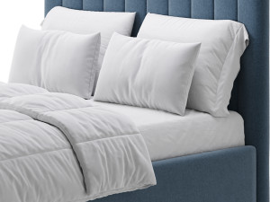 Owen Upholstered Ottoman Bed 3D Модель