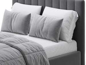 Owen Upholstered Ottoman Bed 3D Модель