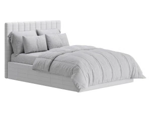Owen Upholstered Ottoman Bed 3D Model