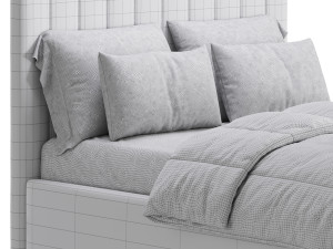 Owen Upholstered Ottoman Bed 3D Модель