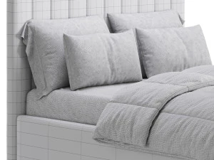 Owen Upholstered Ottoman Bed 3D Model